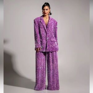 Liza Sequin Blazer and Pant Set